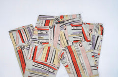 Jean Paul Gaultier archive “Bookshelf” print statement jeans