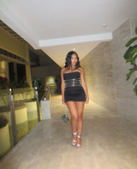 Alexander Wang Black Zipper Waist Bustier Dress