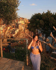 Agua Bendita Blue Crochet Set Top & Skirt