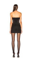 Alexander Wang Black Zipper Waist Bustier Dress