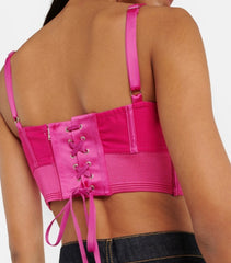 Jean Paul Gaultier Iconic Magenta Cone Corset Bra