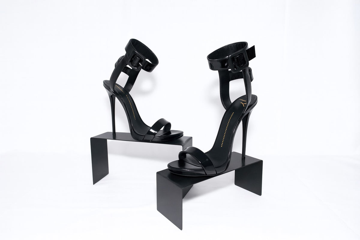Giuseppe Zanotti Black Patent Leather Buckle