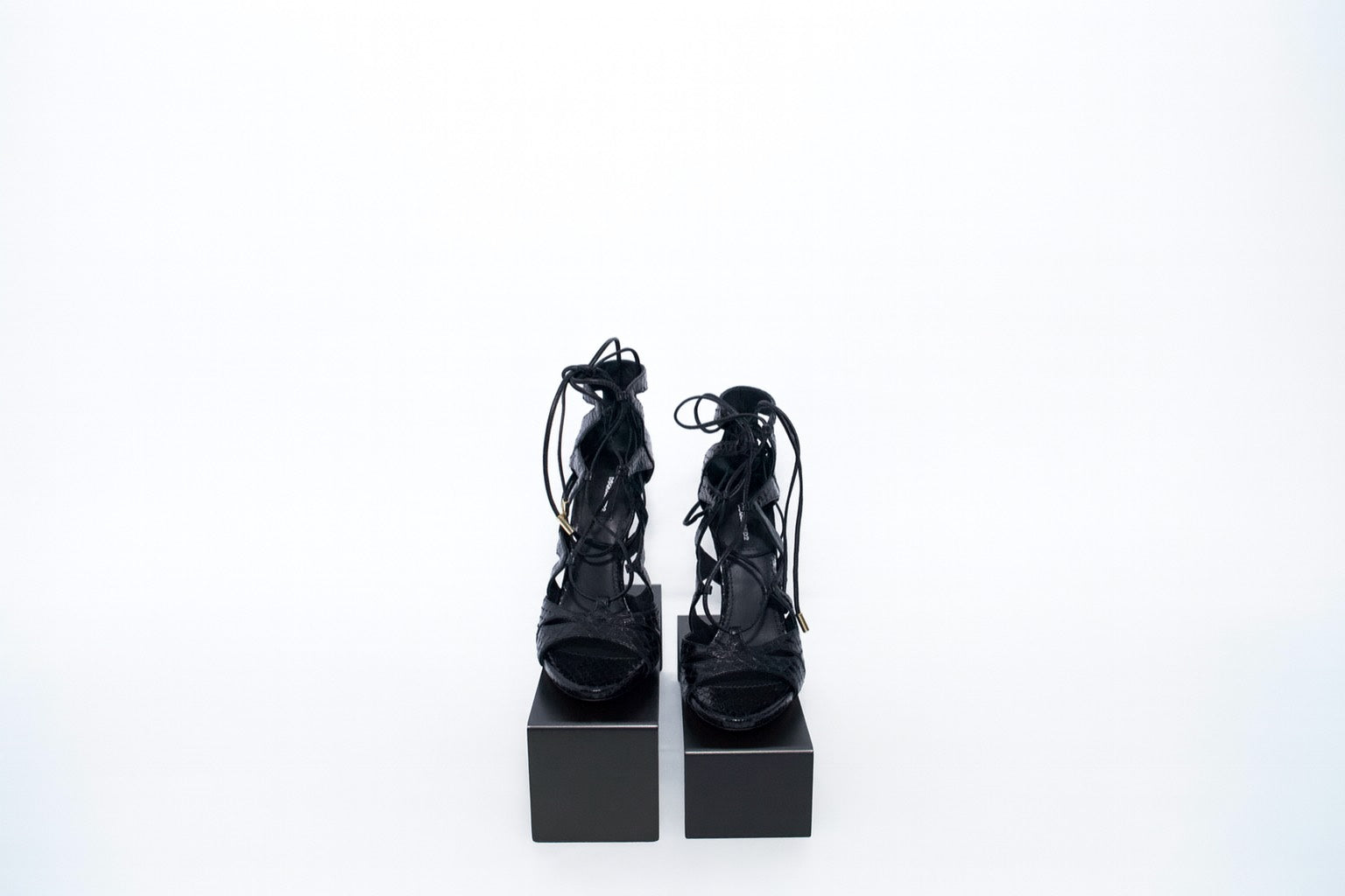 Dsquared2 Black Snakeskin Heels