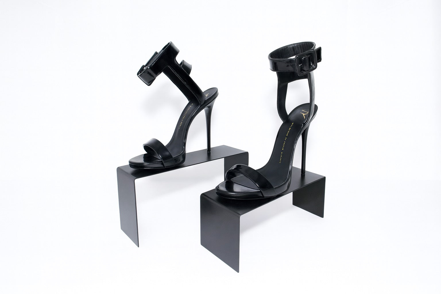 Giuseppe Zanotti Black Patent Leather Buckle