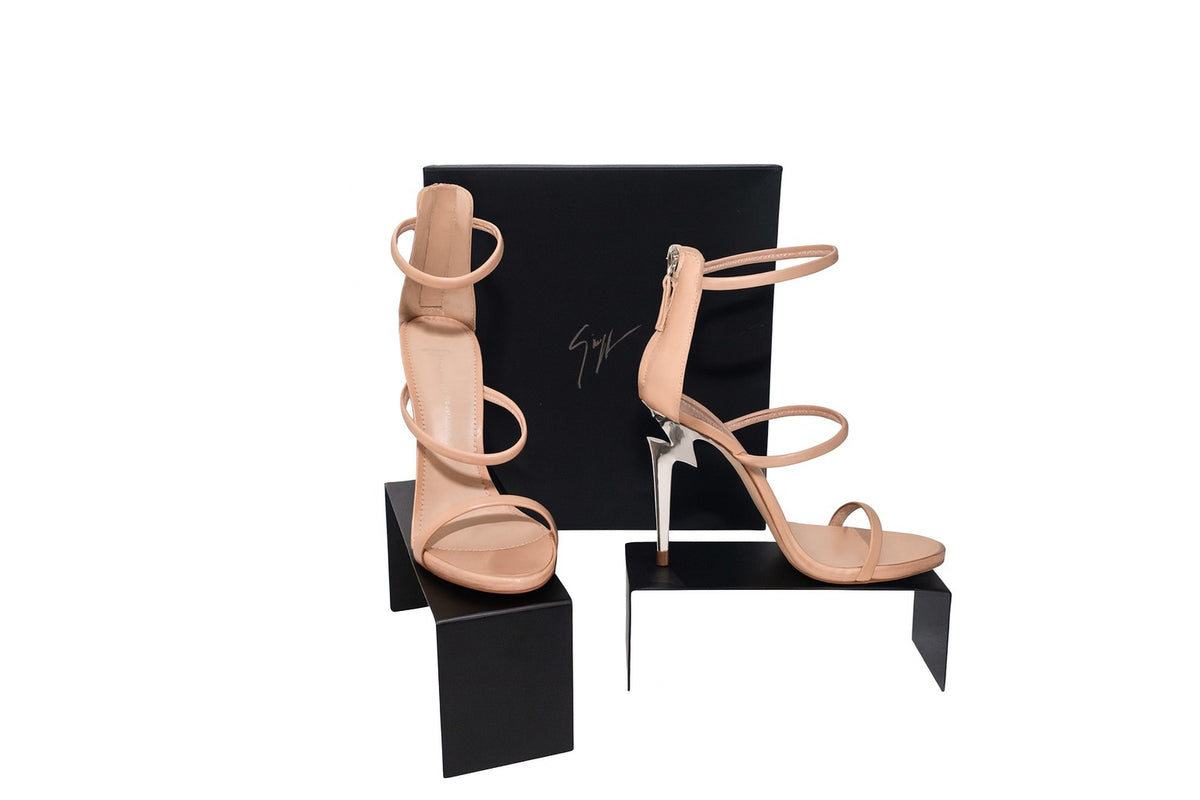 Giuseppe Zanotti Nude Lightning Bolt Heel
