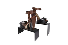 Lanvin Brown Exotic leather Metal Platform Heel
