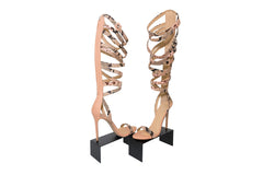 Giuseppe Zanotti JLO Peachy Nude Snake Skin Gladiator Heel
