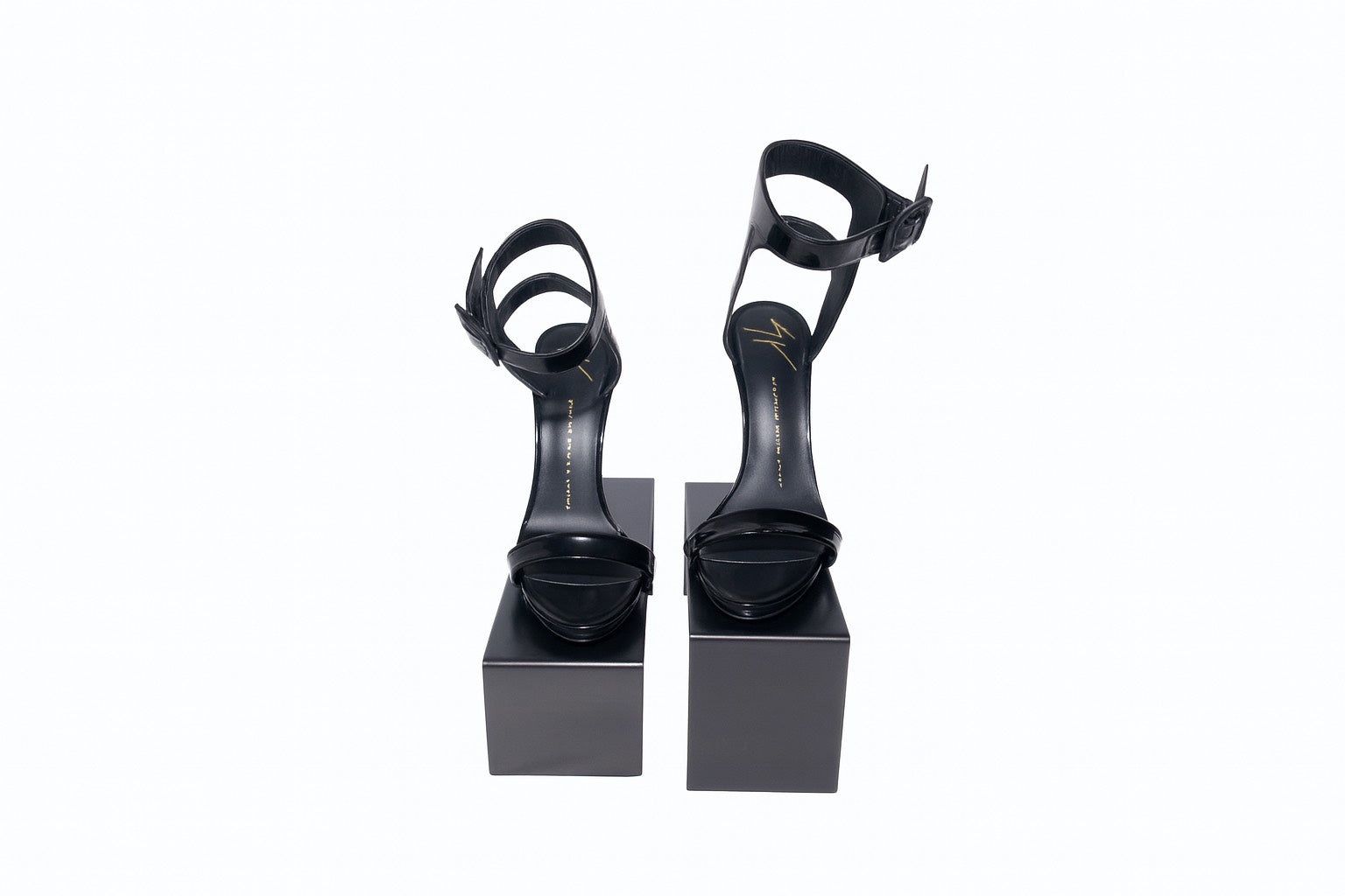 Giuseppe Zanotti Black Patent Leather Buckle